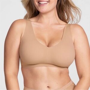 Honeylove V-Neck Bra Seamless Tan Nude Bralette